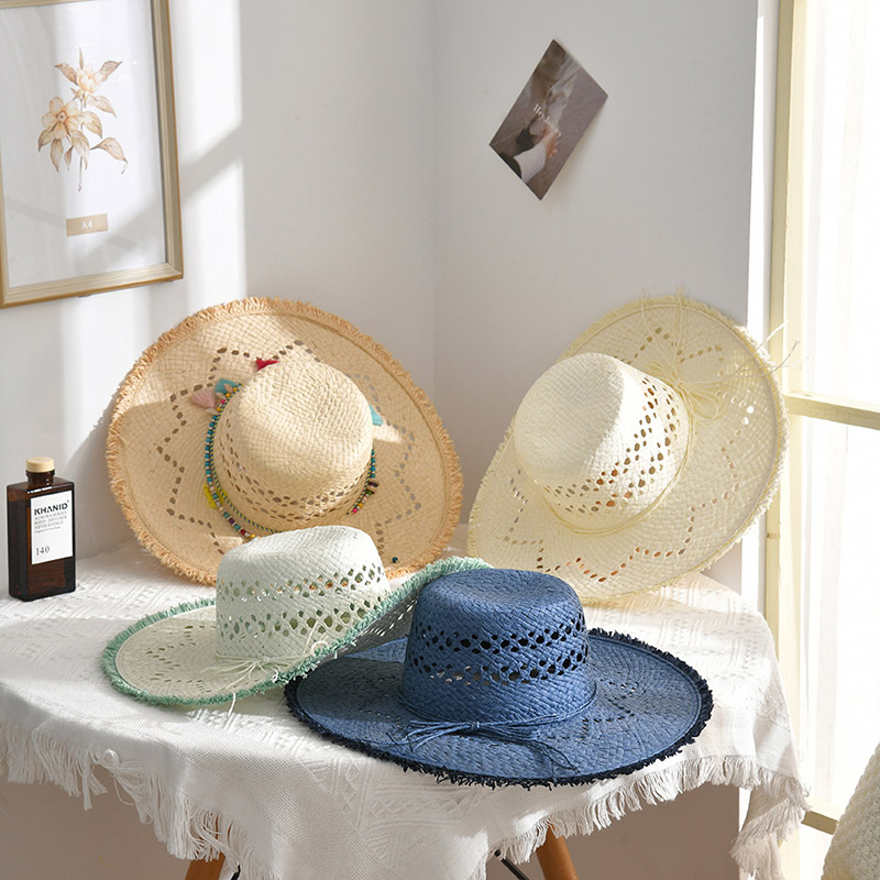 MMXXIII Novum Straw texta Packable Floppy Straw Hat