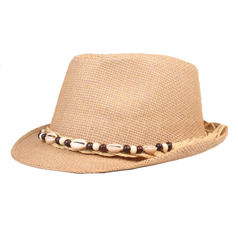 Mens Testa Litus Solem Straw Trilby Hat applicationis