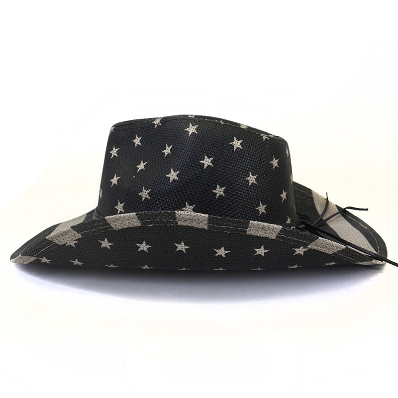 American Flag Cowboy Straw Hat