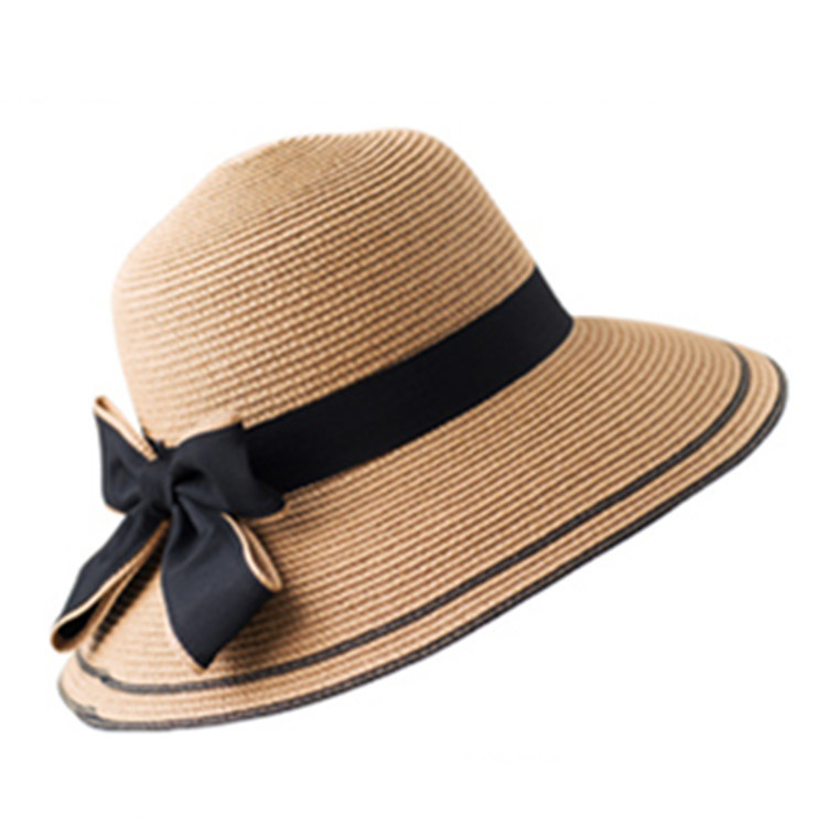 Bowknot Straw Situla Hat