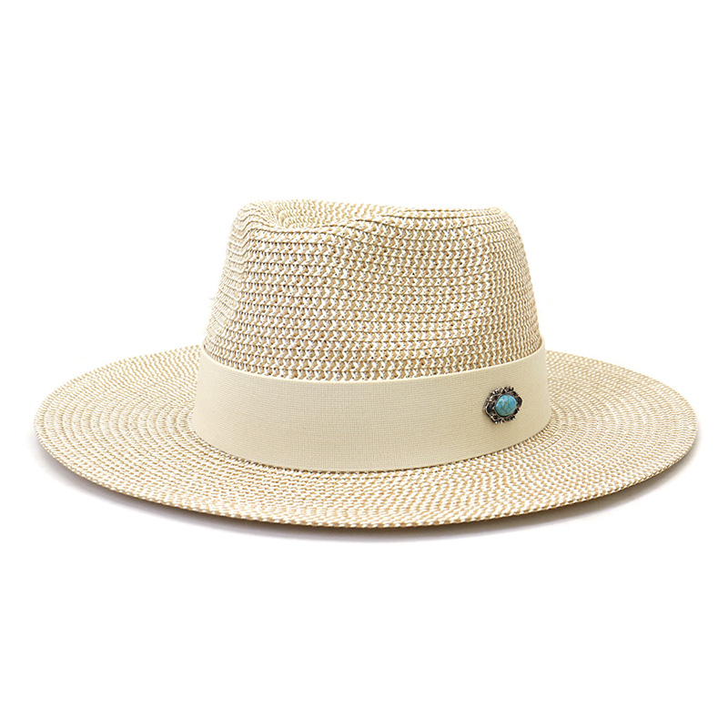 Custom Badge Fedora Straw Hat