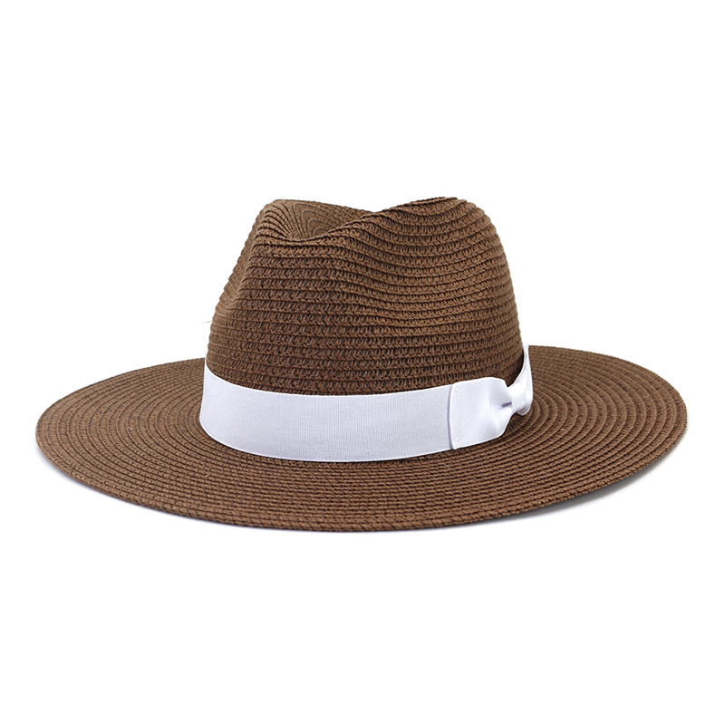 Custom Logo Ribbon on Fedora Straw Hat