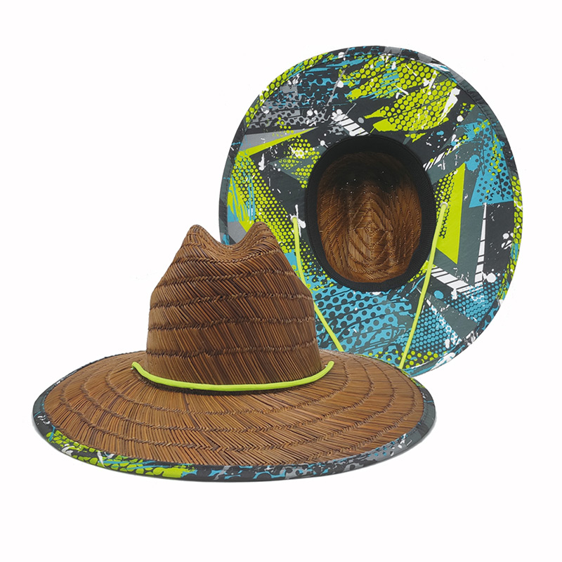 Dark Brown Lifeguard Straw Hat