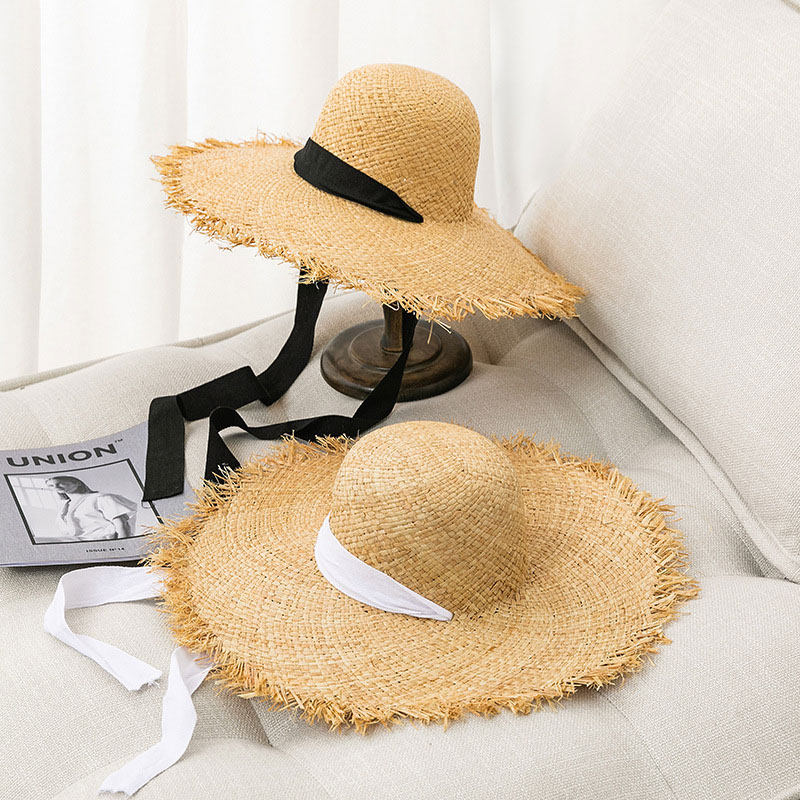 Feminam Raffia Floppy Hat cum Chin Strap