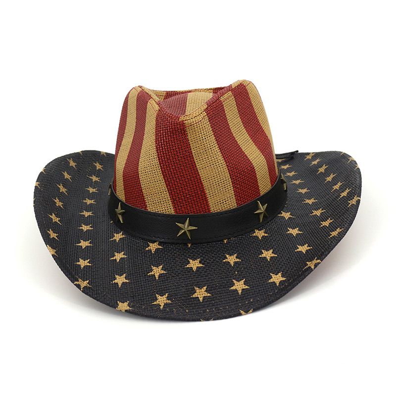 Vexillum Print Cowboy Straw Hat