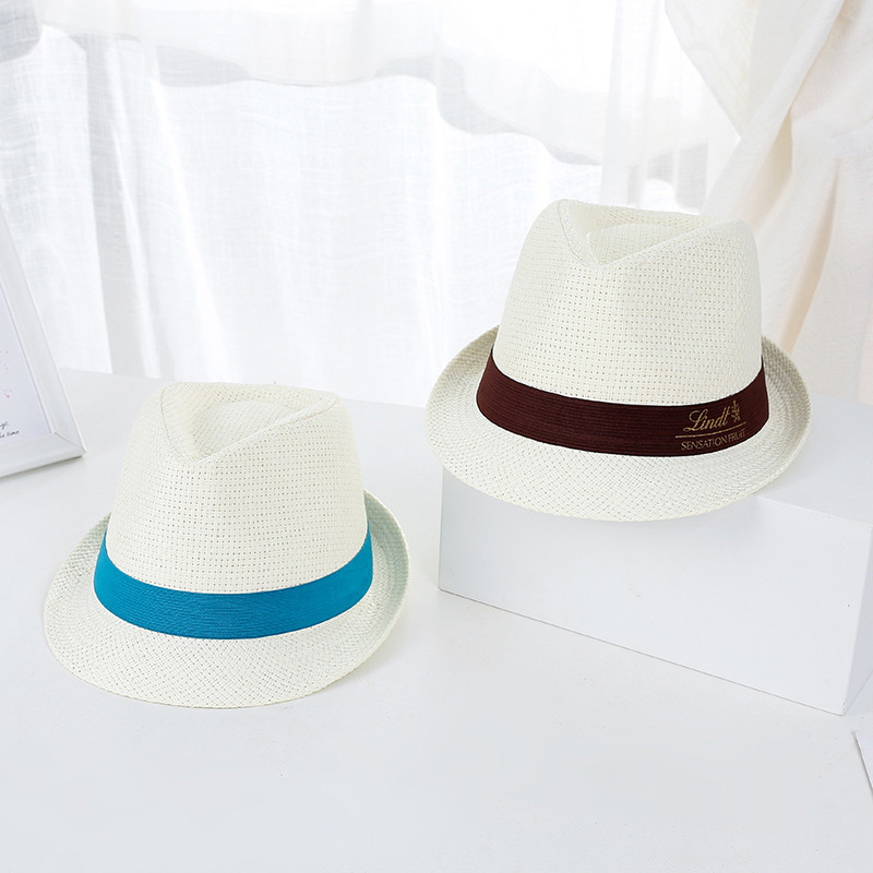 Aureum Logo Trilby Solem Straw Hat ad Promotionem