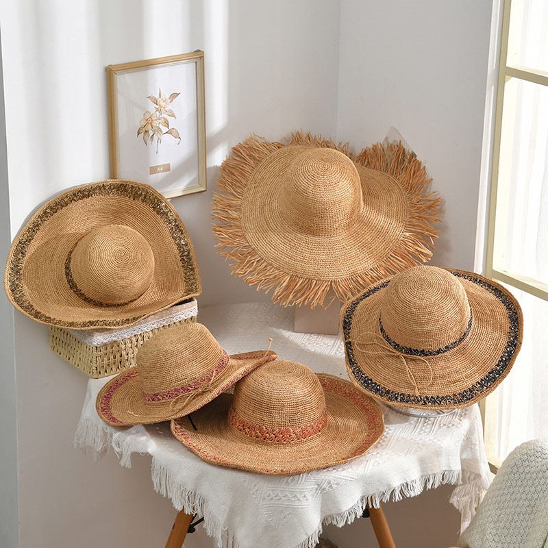 Quality Raffia Flodable Solem Straw Hat