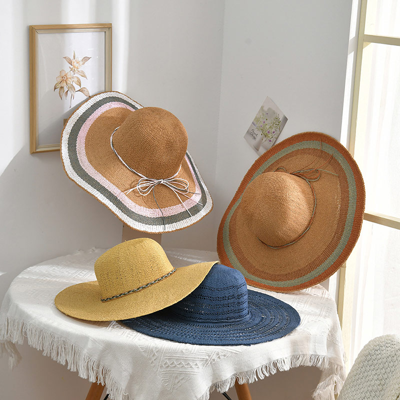 High Quality Straw Waving Womens Floppy Solem Hat