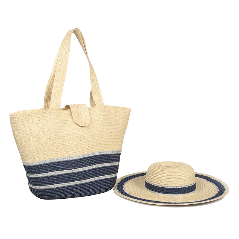 Dominae Stripe Floppy Hat et pera Set