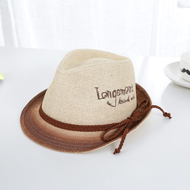 Tardus Design Embroidery Logo Trilby Straw Hat