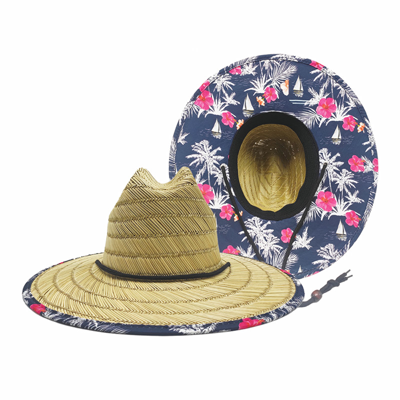 Mens Flora Straw Hat