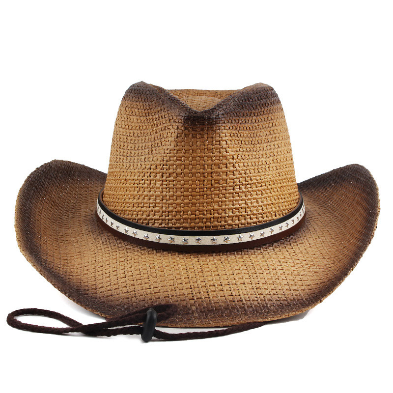 Mens Outdoor Cowboy Solem Straw Hat