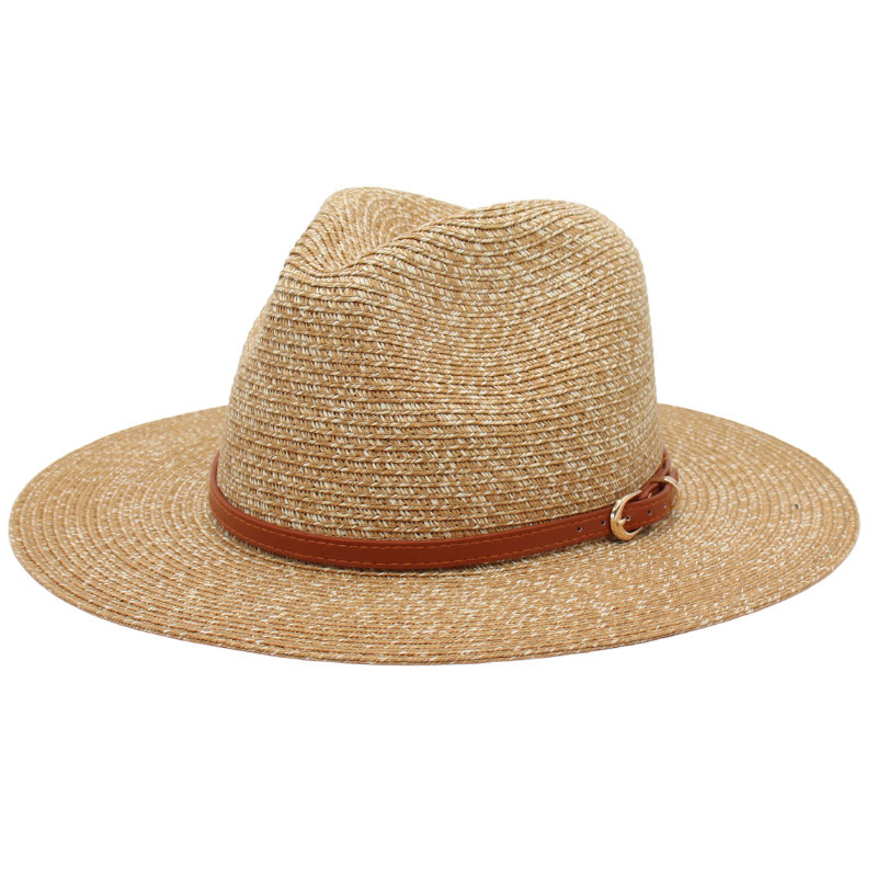 Mix Color Straw Texta Mens Fedora Beach Hat