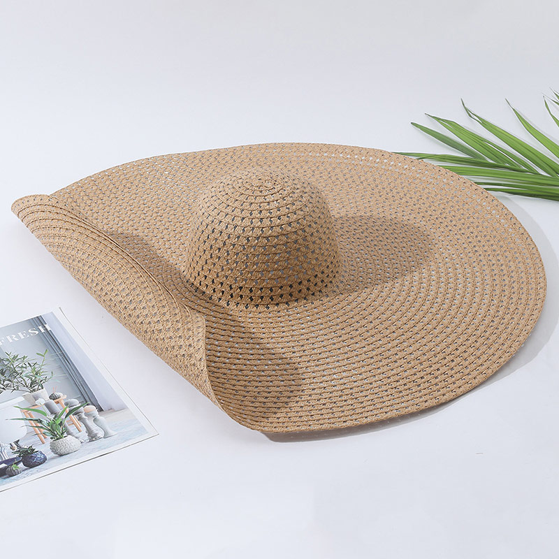 Volvunt Extra magnas Brim Straw Hats pro Women