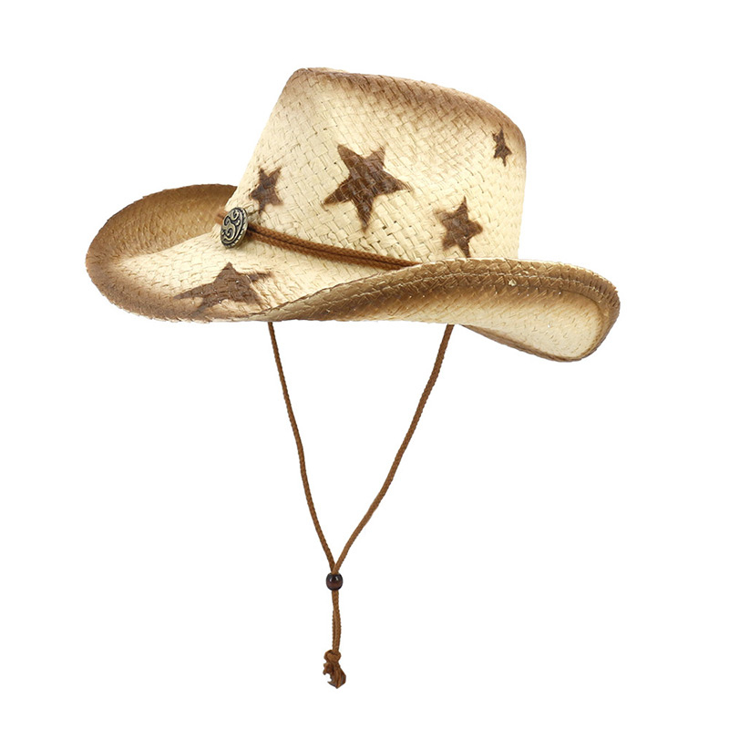 Stella Print Cowboy Straw Hat