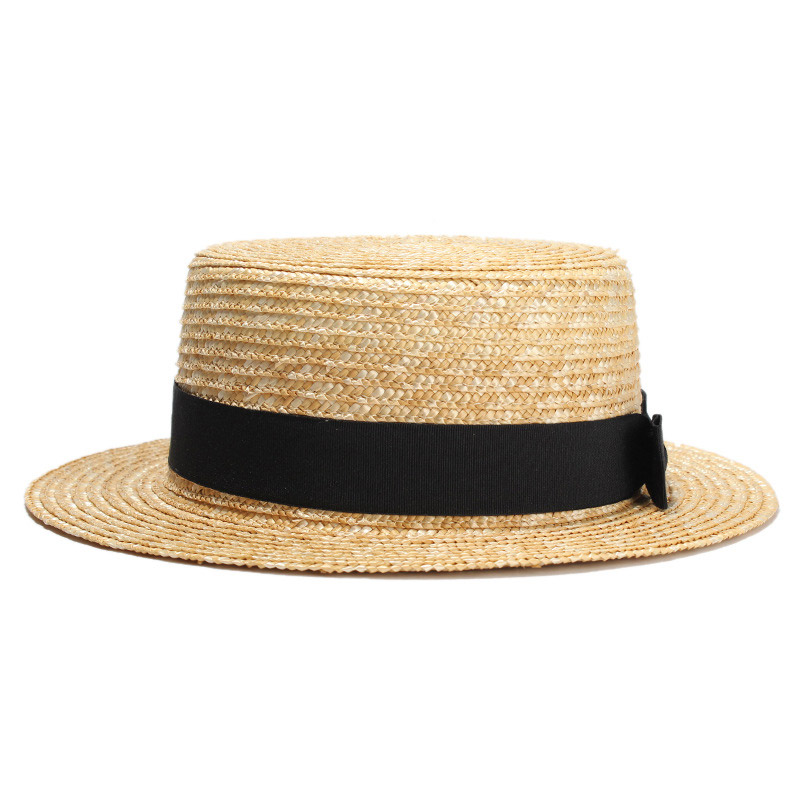 Straw Boater Hat cum Bowknot