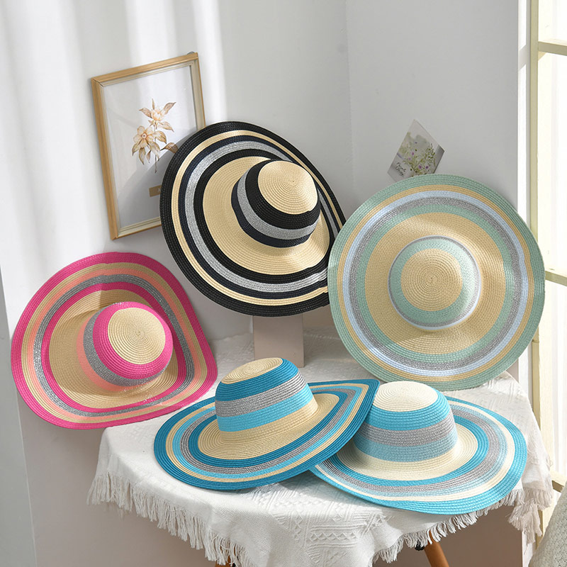 Dominae Lupum elegantem Stripe Floppy Beach Hat